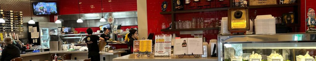 interior view of max and louie's diner