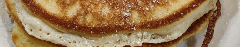closeup of pancake stack