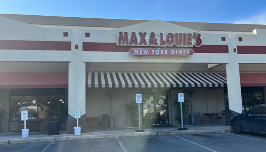 Max and Louie's restaurant outside view